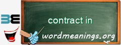 WordMeaning blackboard for contract in